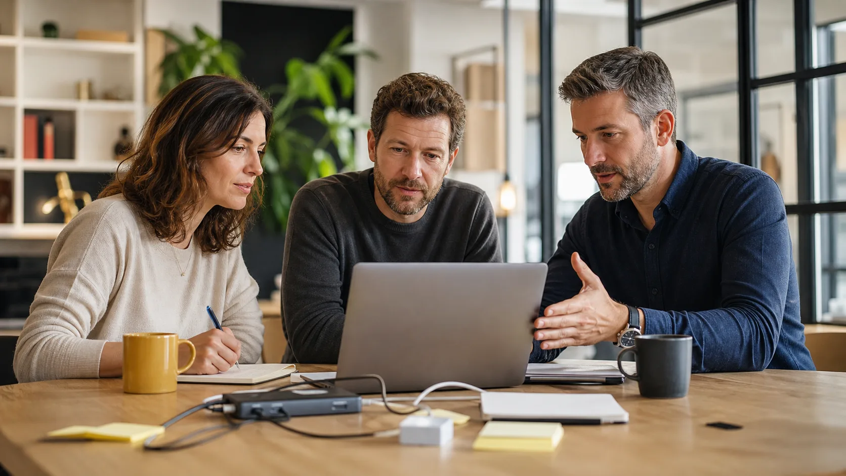 Équipe testant un workflow reliant plusieurs outils métier