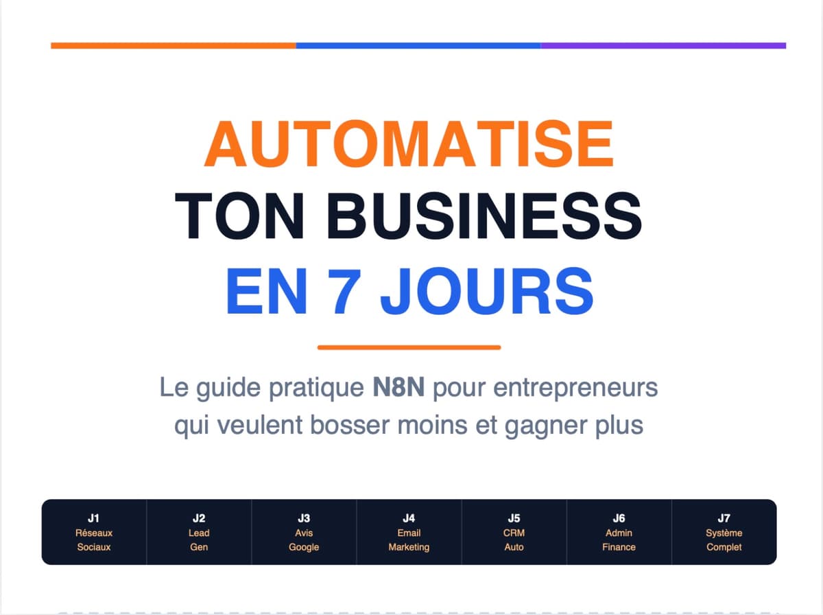 Apercu page 1 du programme 7 Jours pour Automatiser