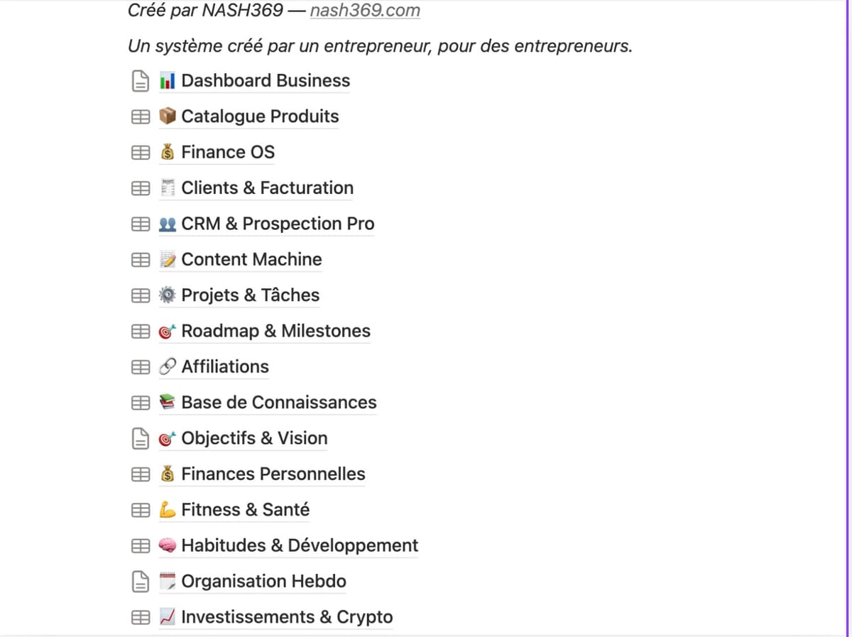 Apercu 2 du template Solopreneur OS Notion