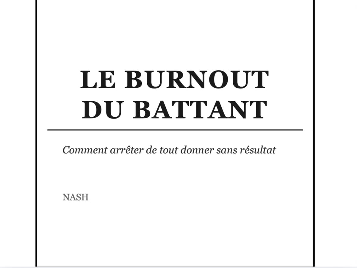 Apercu page 1 du guide Le Burnout du Battant