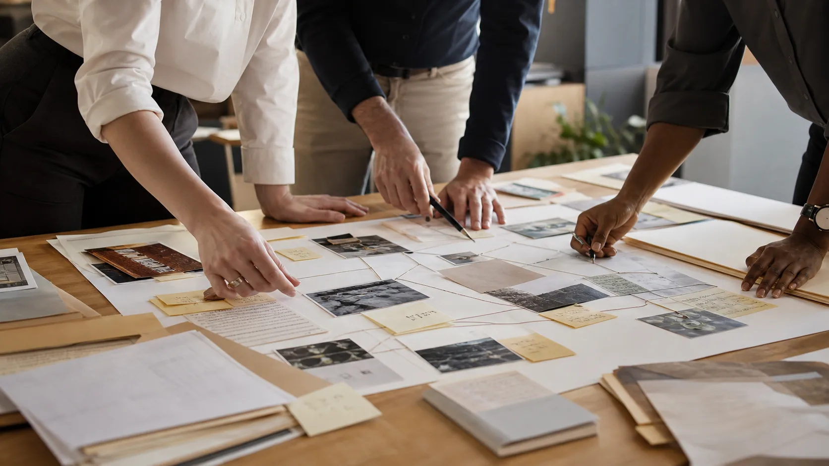 Collaborateurs reliant des documents dans une organisation de connaissances