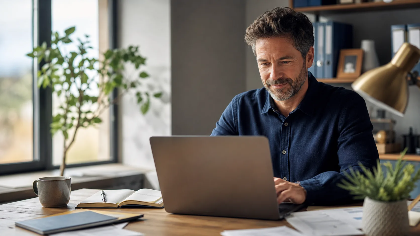 Dirigeant organisant le tri des emails clients avec une aide IA