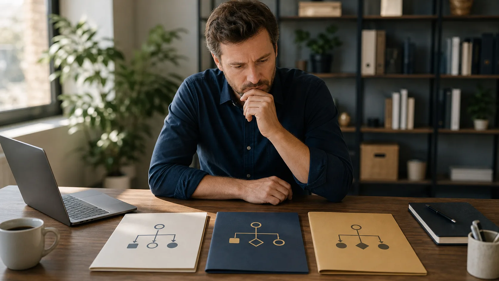 Dirigeant comparant plusieurs outils d’automatisation avant de choisir une solution