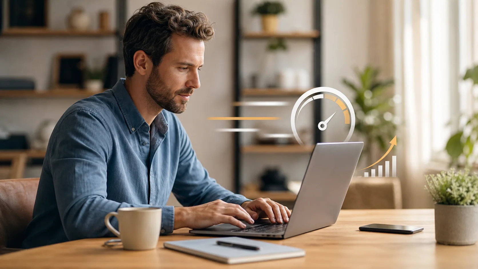 Professionnel optimisant les performances d’un site internet de TPE