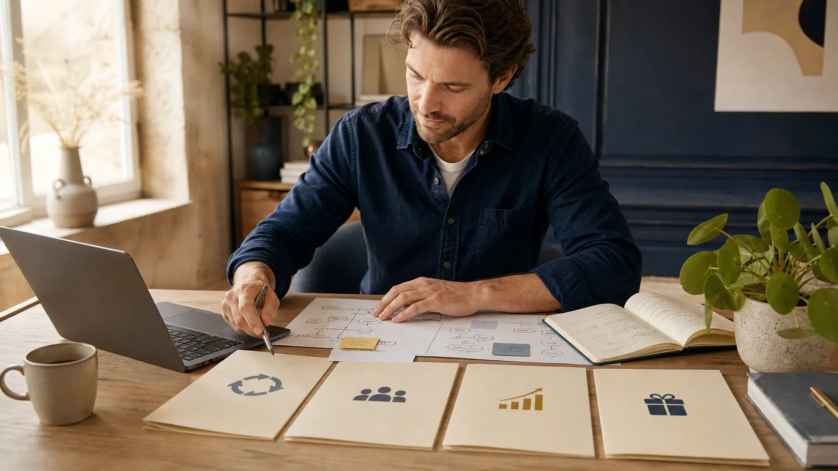 Solopreneur structurant plusieurs leviers de revenus récurrents